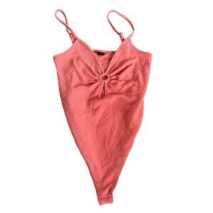 Wild Fable Women's Coral Pink Spaghetti Strap Bodysuit - Size Medium - NWT